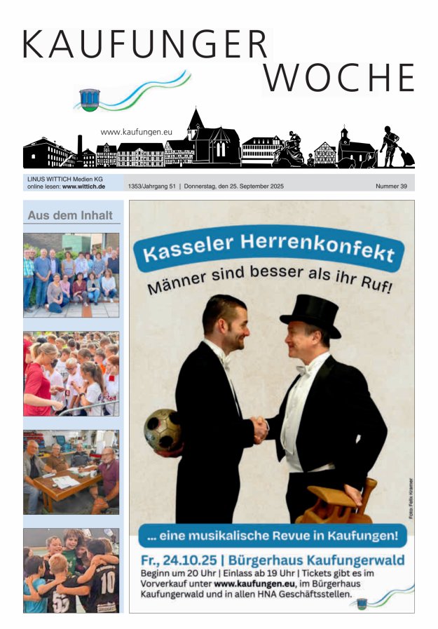 Kaufunger Woche Titelblatt 39/2025