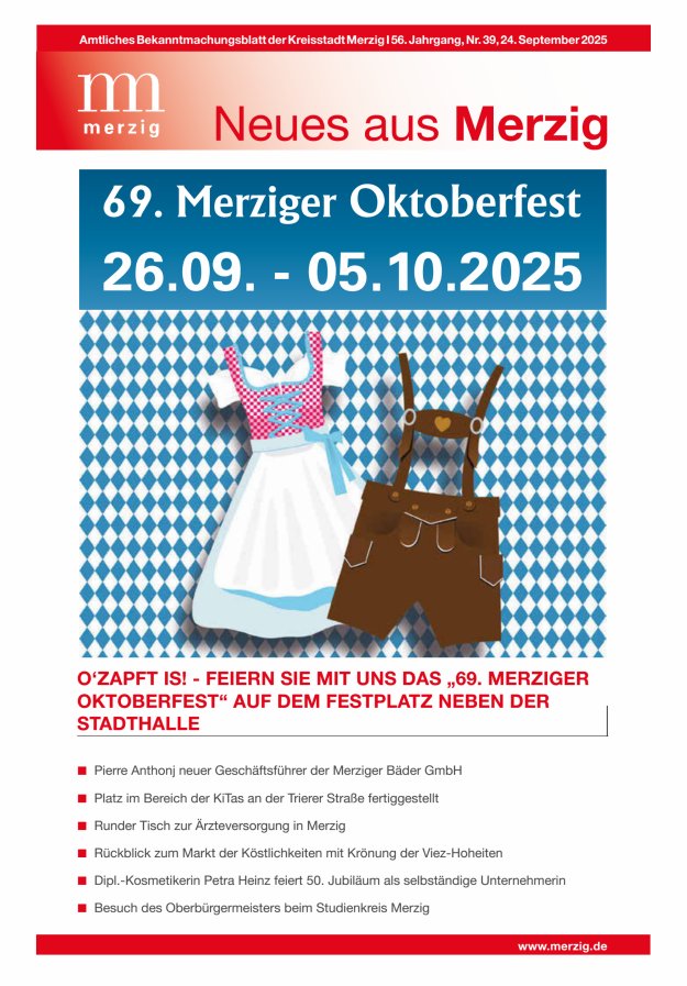 Neues aus Merzig Titelblatt 39/2025