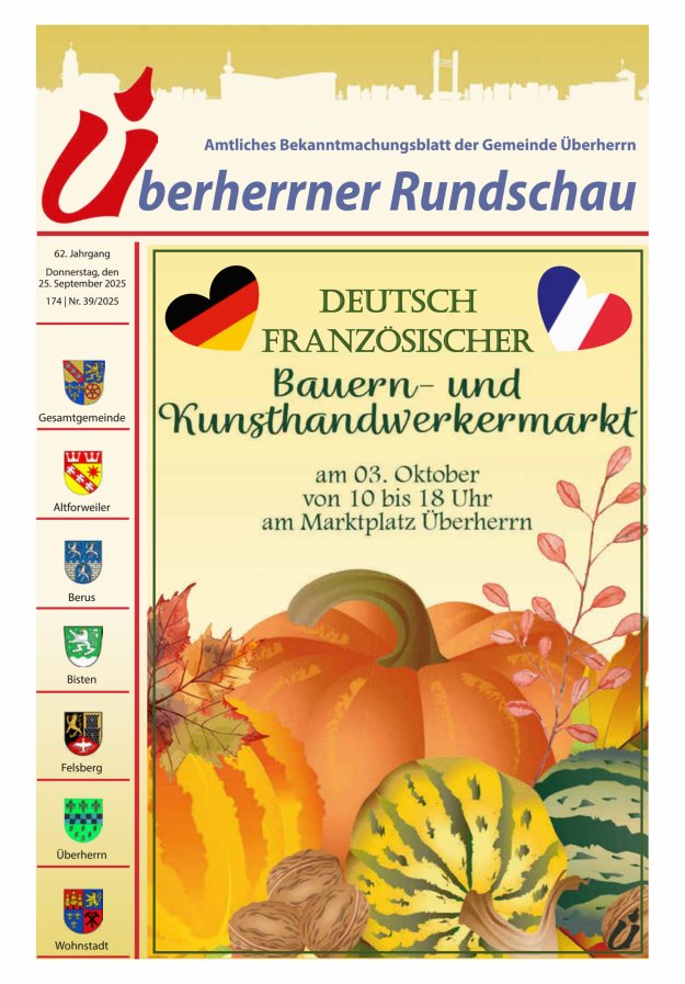 Überherrner Rundschau Titelblatt 39/2025