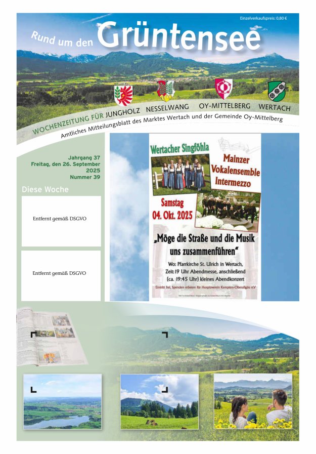 Rund um den Grüntensee Titelblatt 39/2025