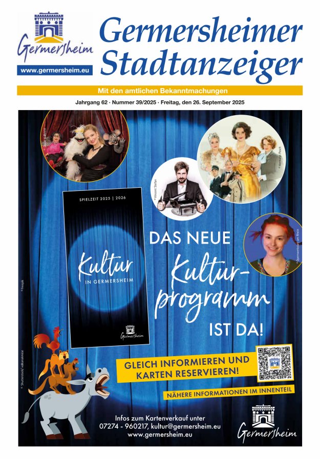 Germersheimer Stadtanzeiger Titelblatt 39/2025