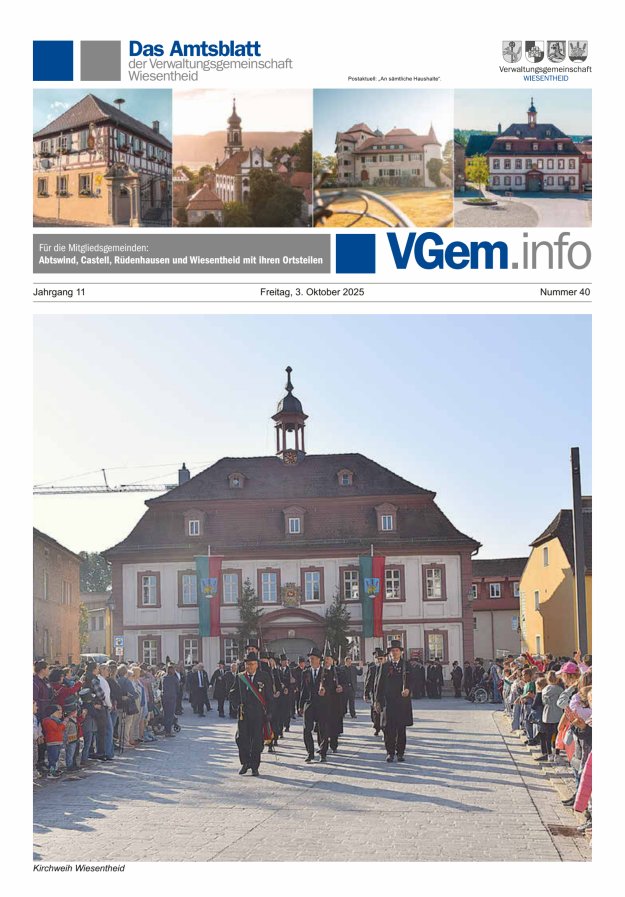 Wiesentheid Titelblatt 40/2025