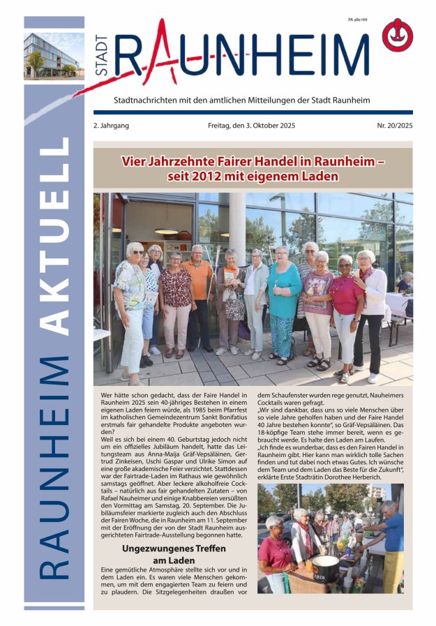 Raunheim aktuell Titelblatt 20/2025