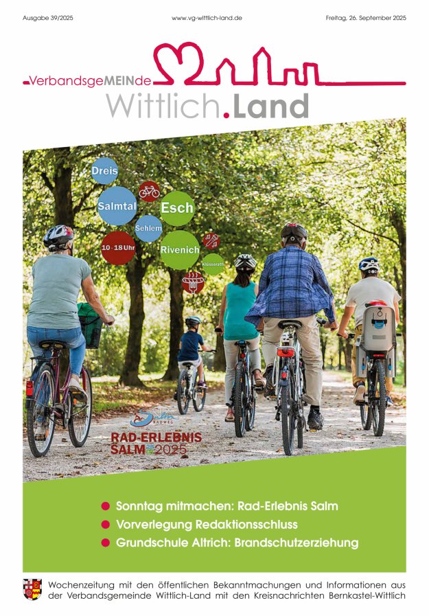 Mein Wittlich.Land Titelblatt 39/2025