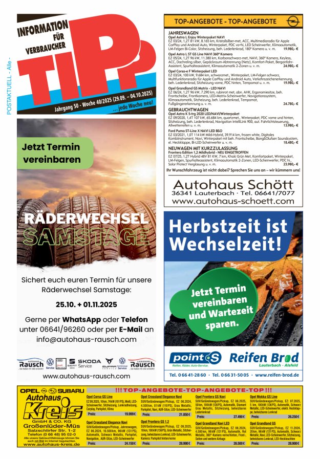Tipp Vogelsberg Titelblatt 40/2025