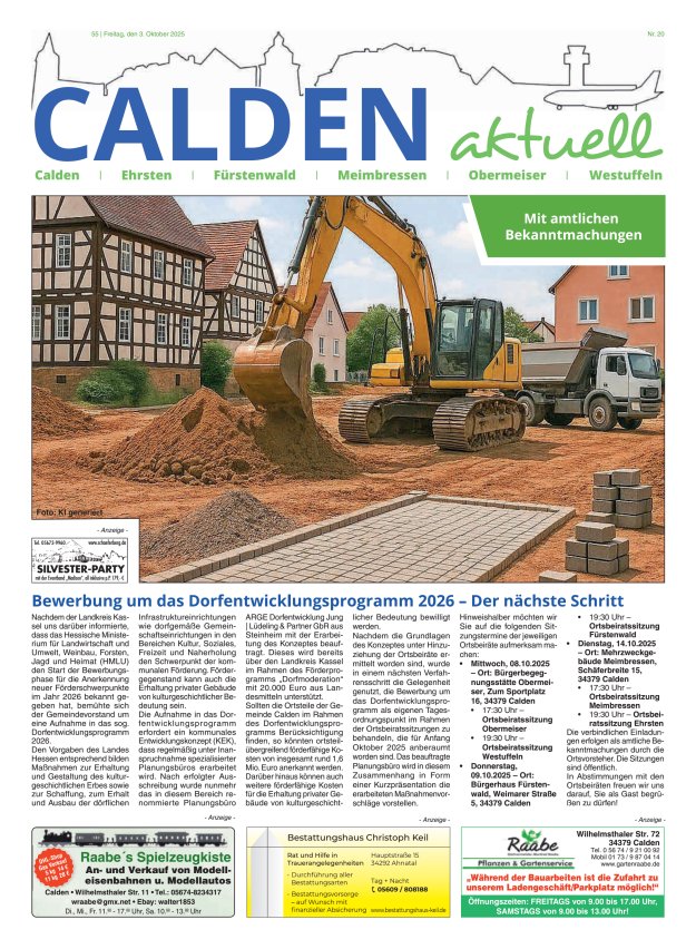 Calden aktuell Titelblatt 20/2025