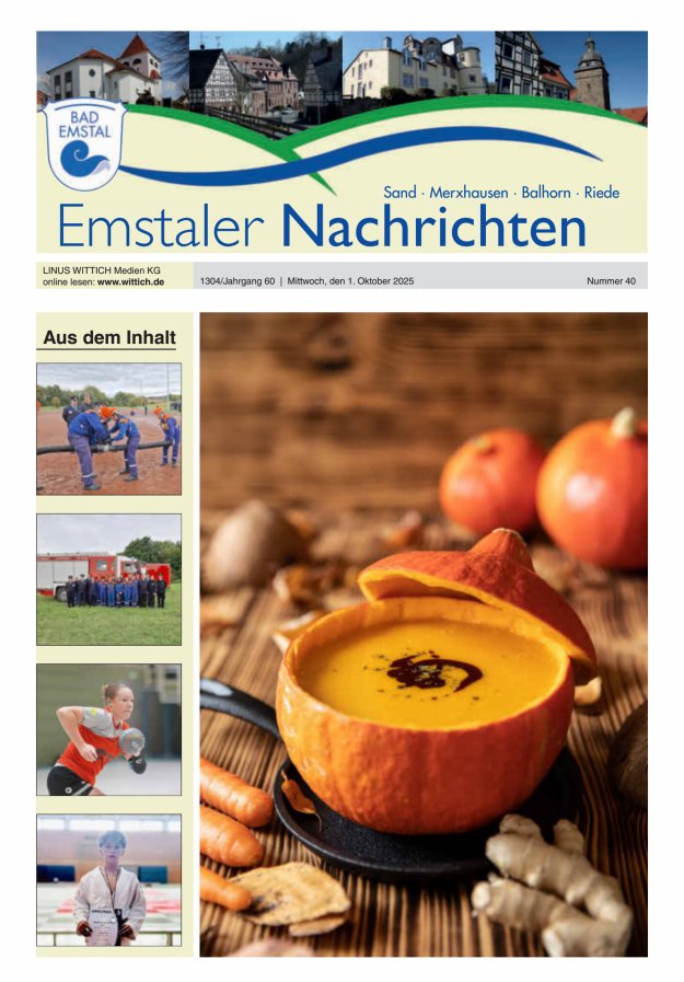 Emstaler Nachrichten Titelblatt 40/2025