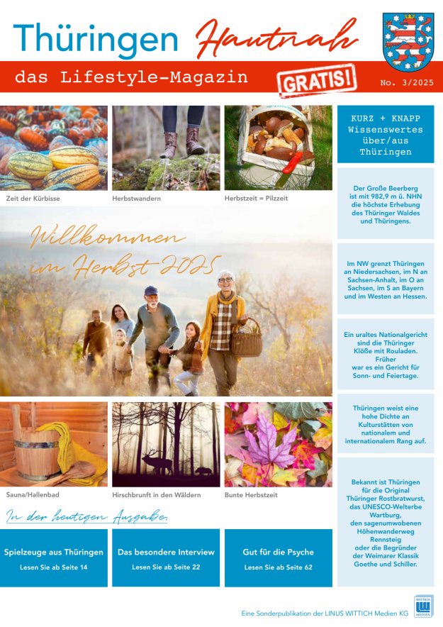 Thüringen Hautnah - Das Lifestyle-Magazin Titelblatt 03/2025