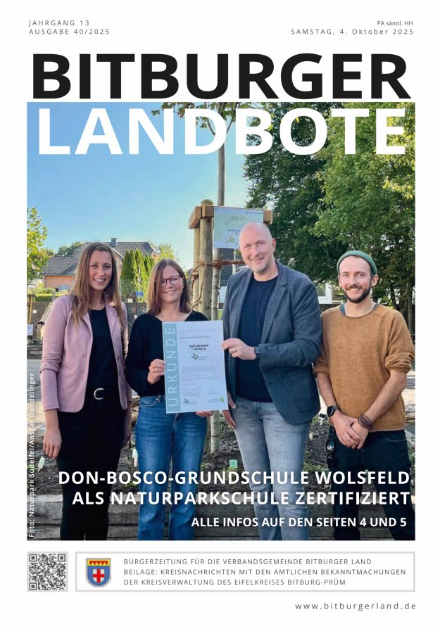 Bitburger Landbote Titelblatt 40/2025