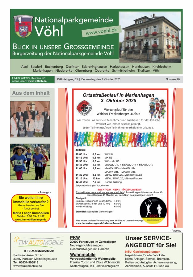 Blick in unsere Grossgemeinde Titelblatt 40/2025