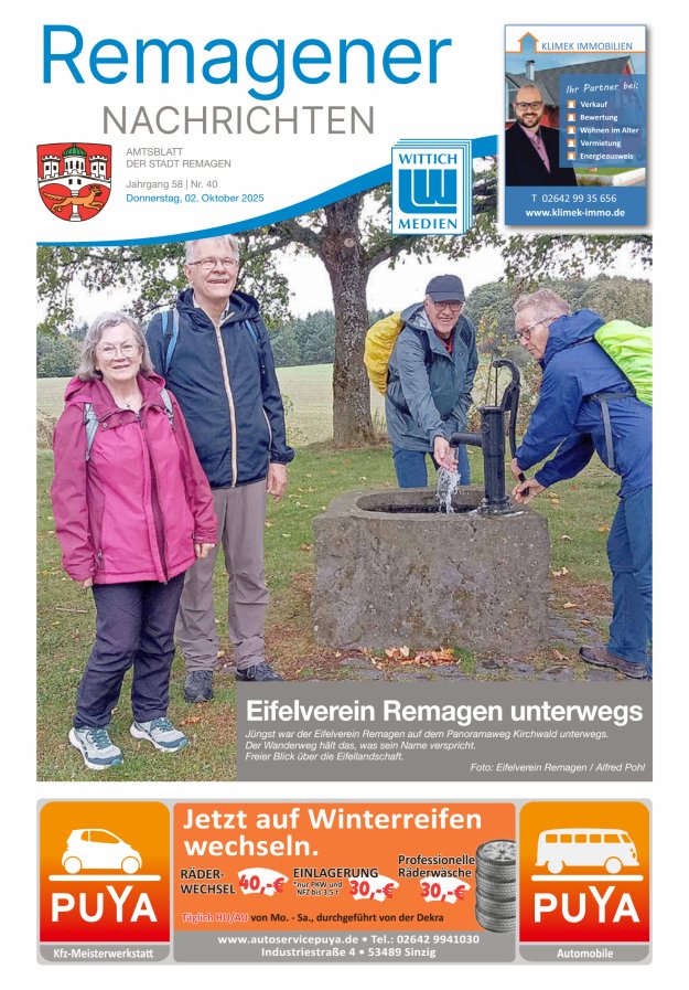 Remagener Nachrichten Titelblatt 40/2025