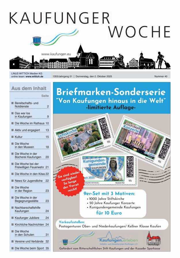 Kaufunger Woche Titelblatt 40/2025