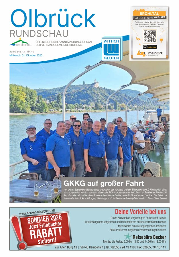 Olbrück Rundschau Titelblatt 40/2025