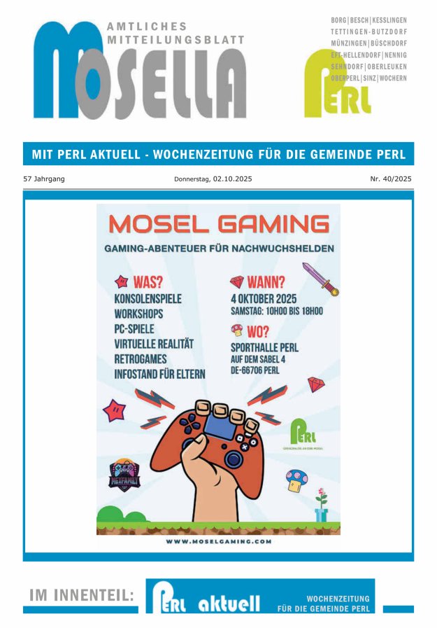 Mosella Perl Titelblatt 40/2025