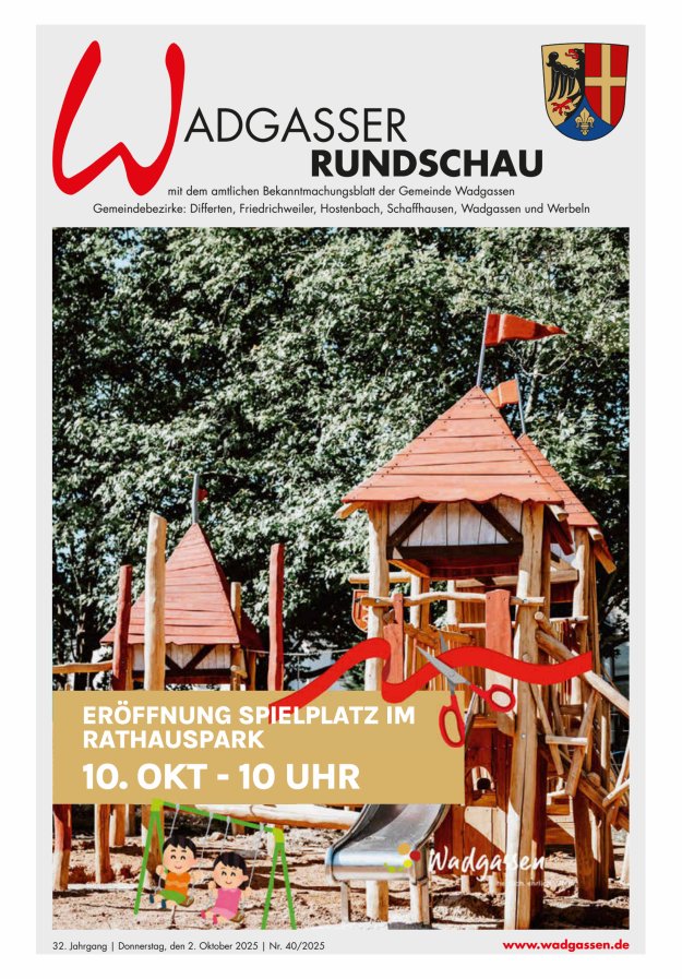 Wadgasser Rundschau Titelblatt 40/2025