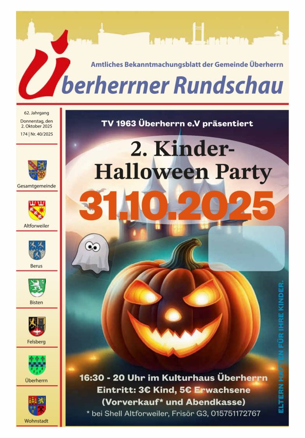 Überherrner Rundschau Titelblatt 40/2025