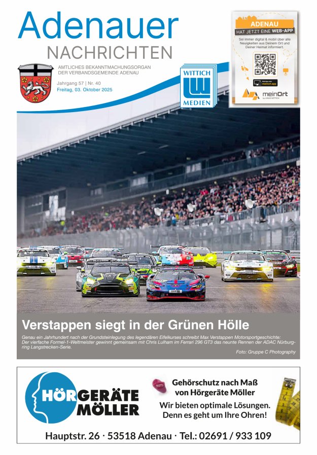 Adenauer Nachrichten Titelblatt 40/2025