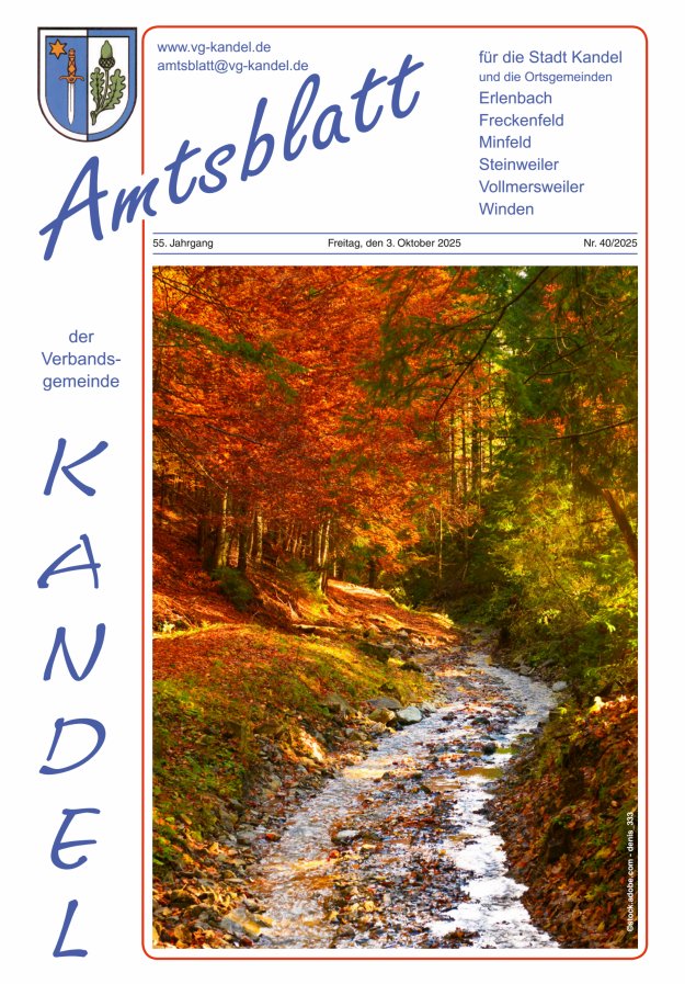 Amtsblatt VG Kandel Titelblatt 40/2025