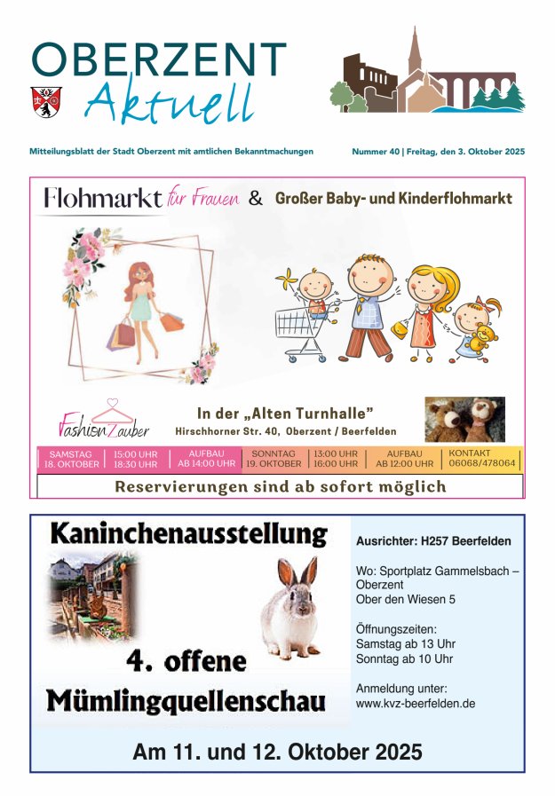 Oberzent aktuell Titelblatt 40/2025