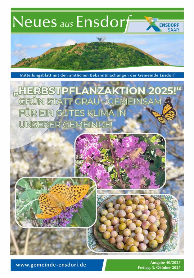 Neues aus Ensdorf Titelblatt 40/2025