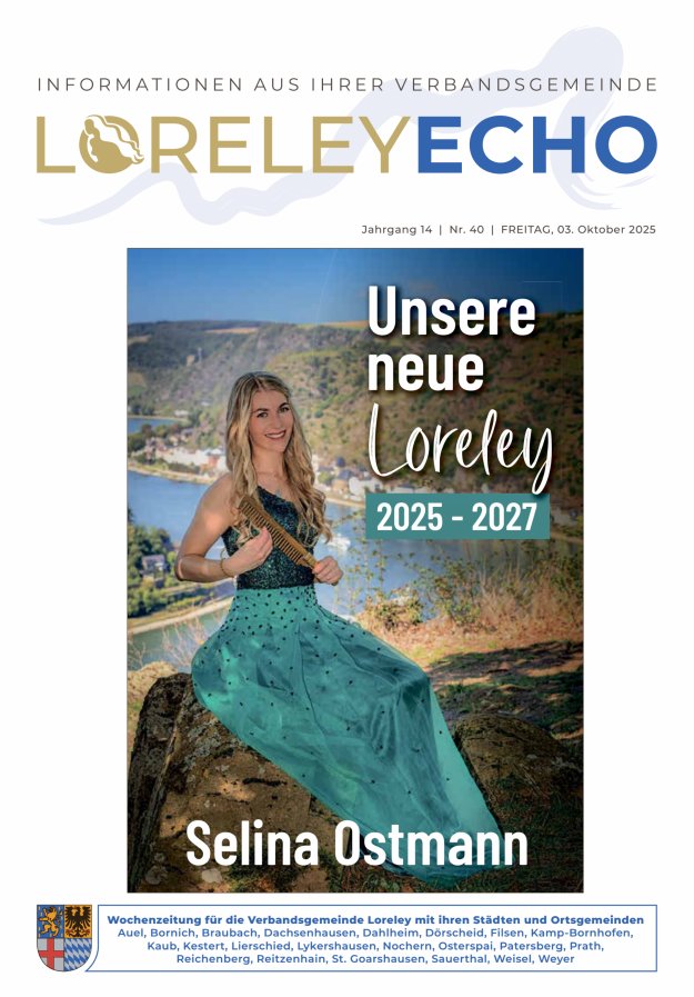 Loreley-Echo - Mitteilungsblatt der Verbandsgemeinde Loreley Titelblatt 40/2025
