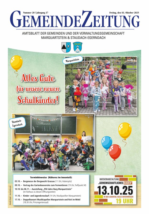 Marquartsteiner und Staudach-Egerndacher Nachrichten Titelblatt 20/2025