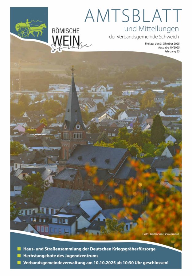 Amtsblatt VG Schweich Titelblatt 40/2025
