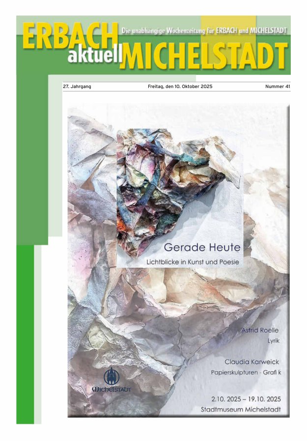 Erbach-Michelstadt aktuell Titelblatt 41/2025