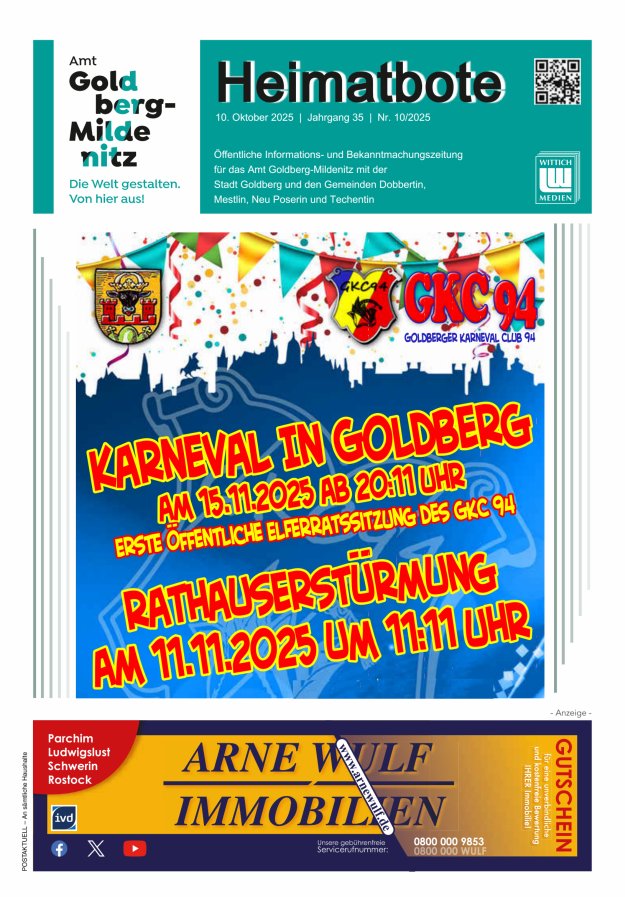 Heimatbote Titelblatt 10/2025