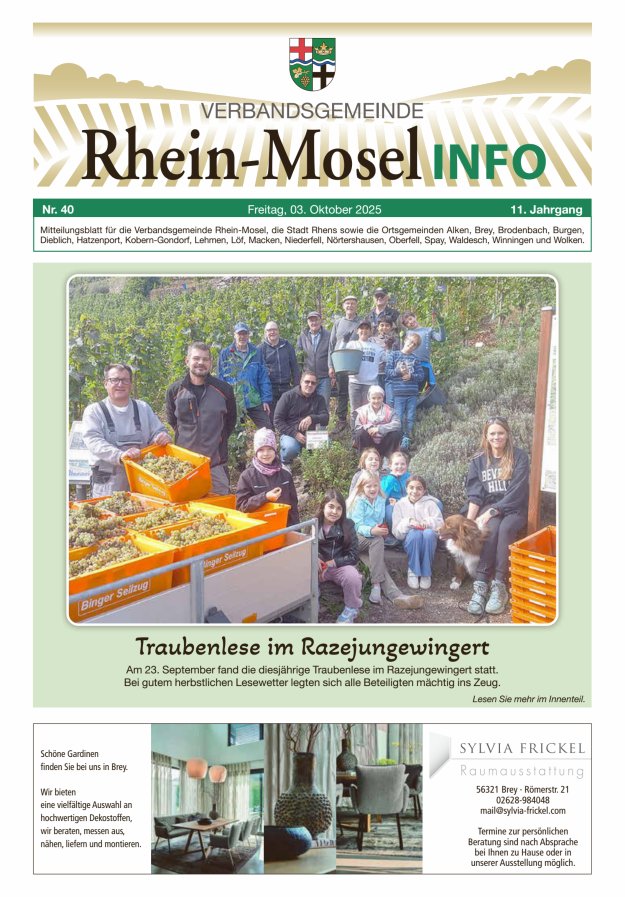 Rhein-Mosel Info Titelblatt 40/2025