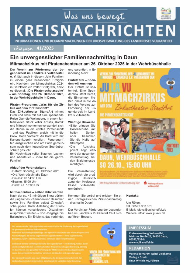 Kreisnachrichten Titelblatt 41/2025