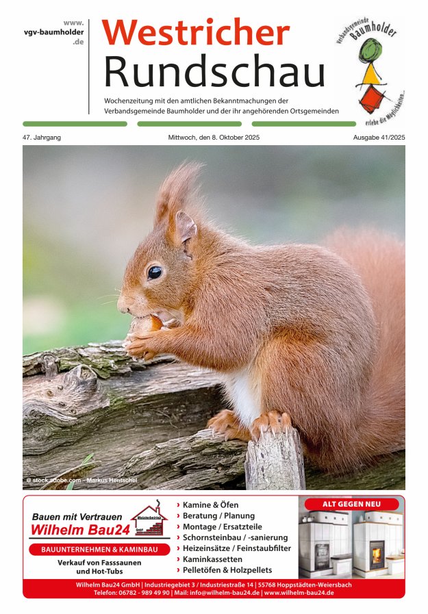Westricher Rundschau VG Baumholder Titelblatt 41/2025