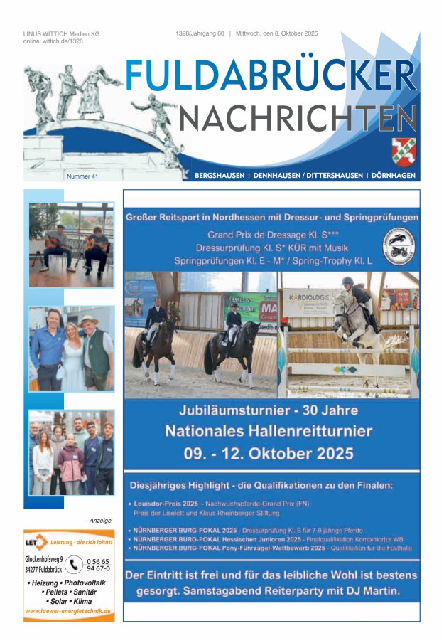 Fuldabrücker Nachrichten Titelblatt 41/2025