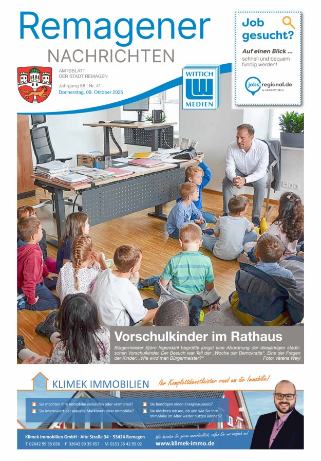 Remagener Nachrichten Titelblatt 41/2025