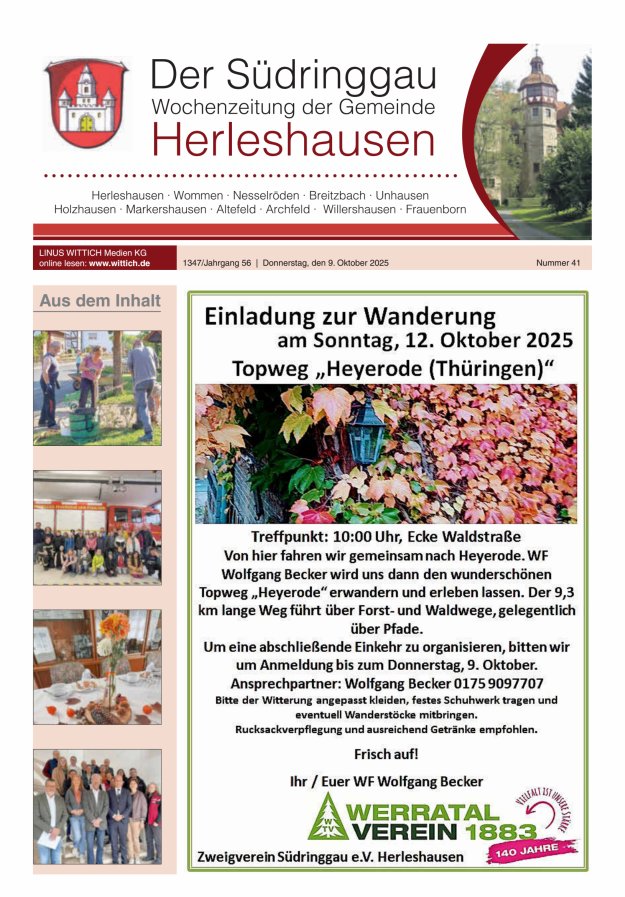 Der Südringgau Titelblatt 41/2025