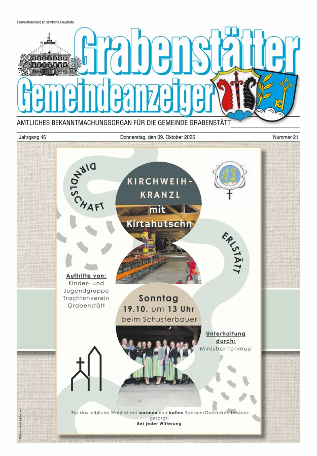 Grabenstätter Gemeindeanzeiger Titelblatt 21/2025