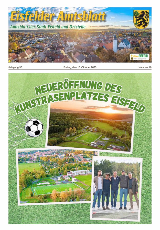Eisfelder Amtsblatt Titelblatt 10/2025
