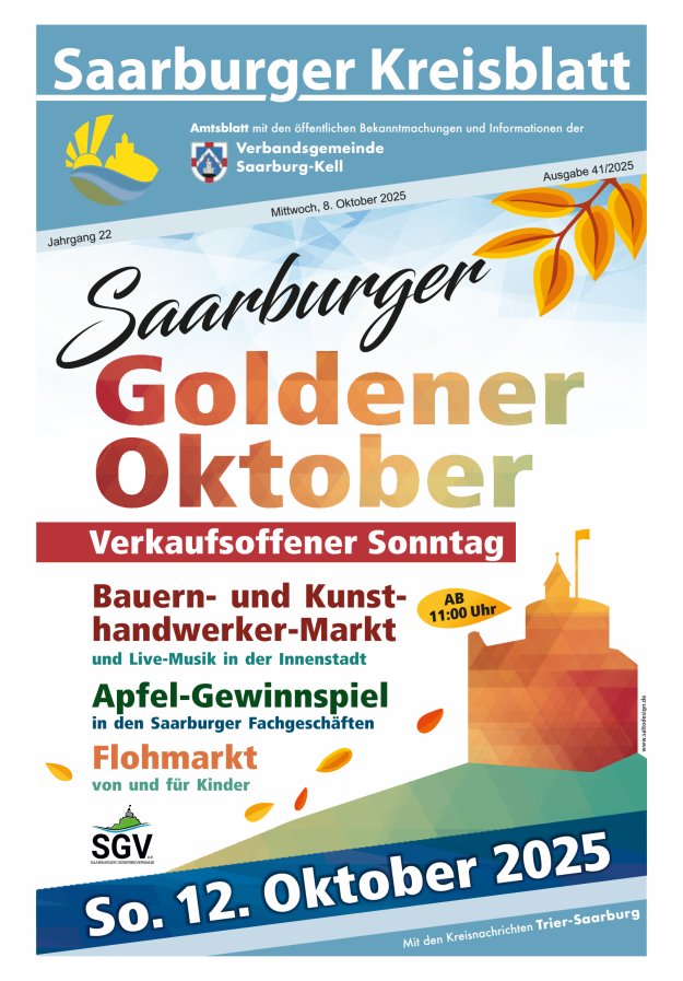 Saarburger Kreisblatt Titelblatt 41/2025