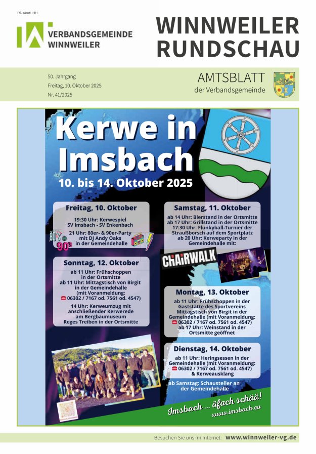 Winnweiler Rundschau Titelblatt 41/2025
