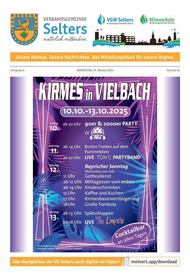 Unsere Verbandsgemeinde Selters Ww Titelblatt 41/2025