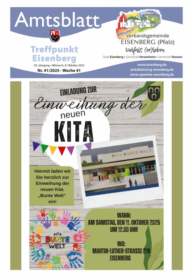 Treffpunkt Eisenberg Titelblatt 41/2025