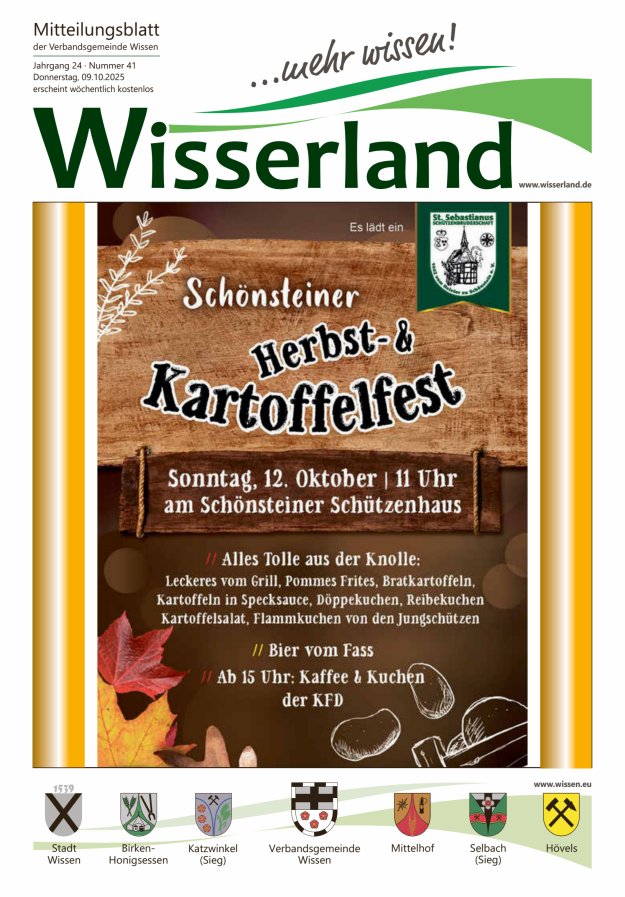 Mitteilungsblatt Wissen - Wisserland...mehr wissen! Titelblatt 41/2025