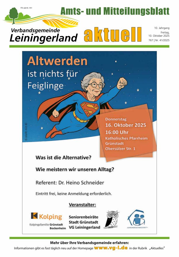 VG Leiningerland aktuell Titelblatt 41/2025