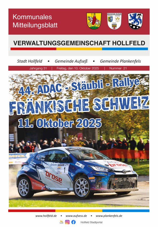 MB der Verwaltungsgemeinschaft Hollfeld  Titelblatt 21/2025