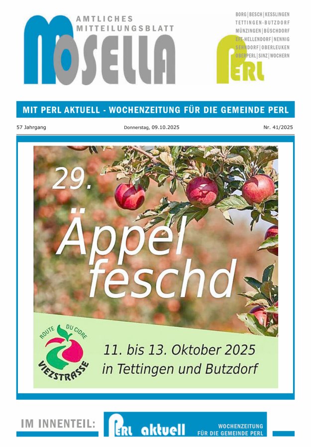 Mosella Perl Titelblatt 41/2025