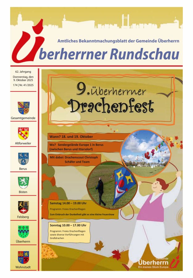 Überherrner Rundschau Titelblatt 41/2025
