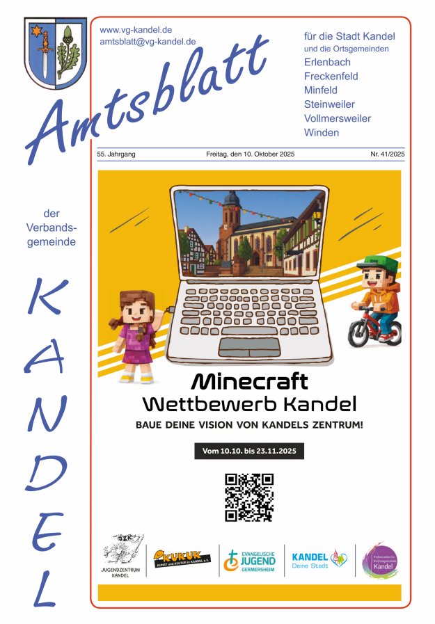 Amtsblatt VG Kandel Titelblatt 41/2025