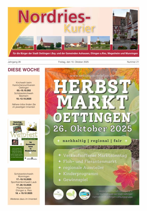 NordRies-Kurier Titelblatt 21/2025