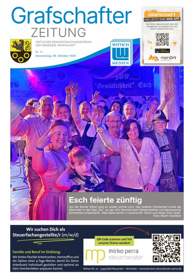 Grafschafter Zeitung Titelblatt 41/2025