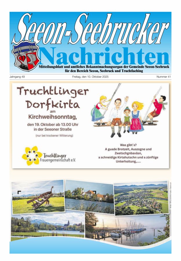 Seeon-Seebrucker Nachrichten Titelblatt 41/2025